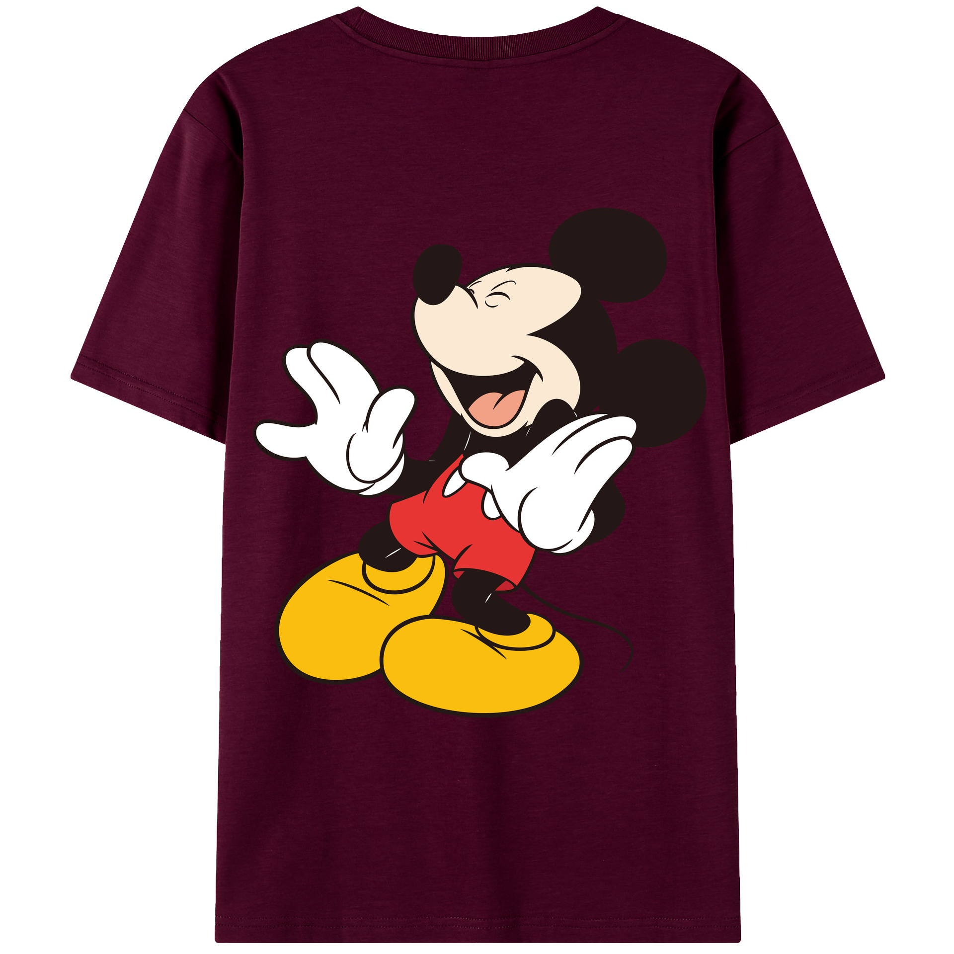 （画像用） ミッキーマウス Mickey Mouse レディース半袖Tシャツ(バックプリント)